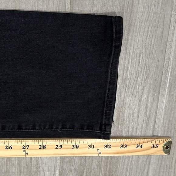 NYDJ Marilyn Mid-Rise Straight Jeans w/ Trouser Detail in Glenbrook Dark Gray - Picture 14 of 16